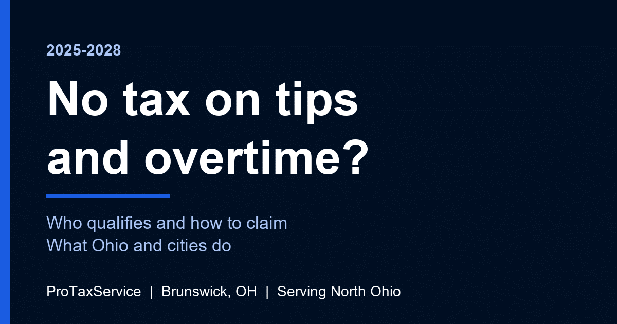 No tax on tips and overtime (2025-2028): who qualifies in North Ohio